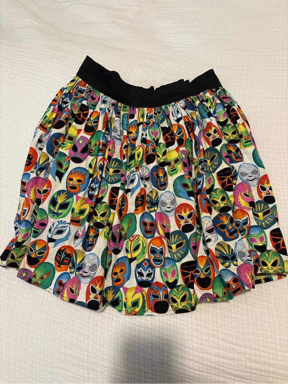 Women's Multicolor Mexican wrestlers Libre Print Skirt